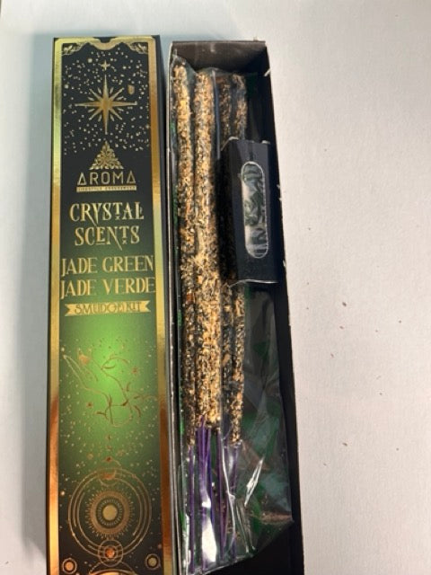 Incienso Jade Verde con chips de mineral