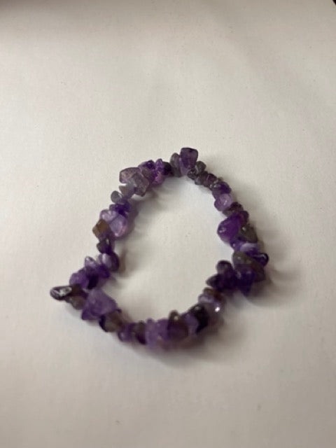 A.A Pulsera de Fragmentos Naturales - Amatista (Transmutación y Paz Mental)