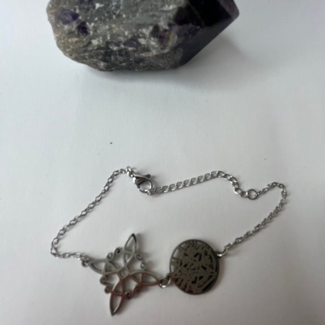 A.A Pulsera de Acero Inoxidable - Doble Protección (Ajustable 16+4 cm)