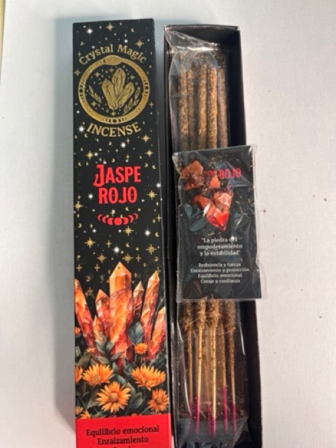 Incienso Jaspe rojo con chips de minerales