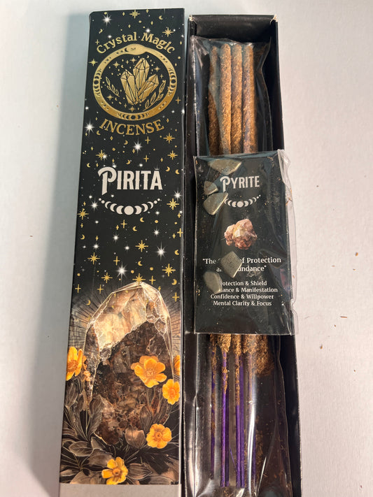 Incienso Pirita con chips de mineral