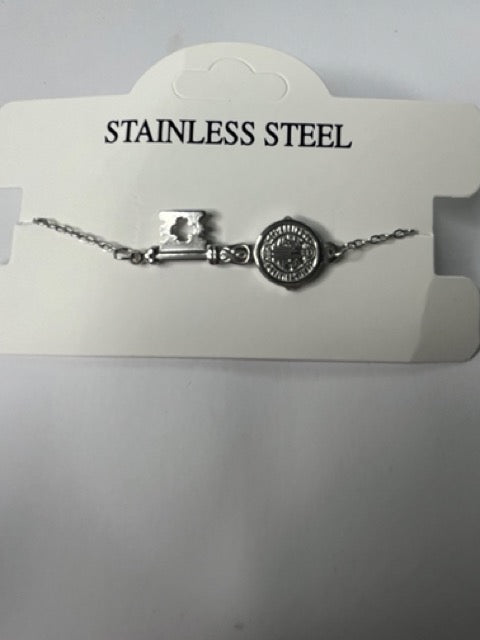 Pulsera de Acero - Amuleto de San Benito (16 + 4 cm)