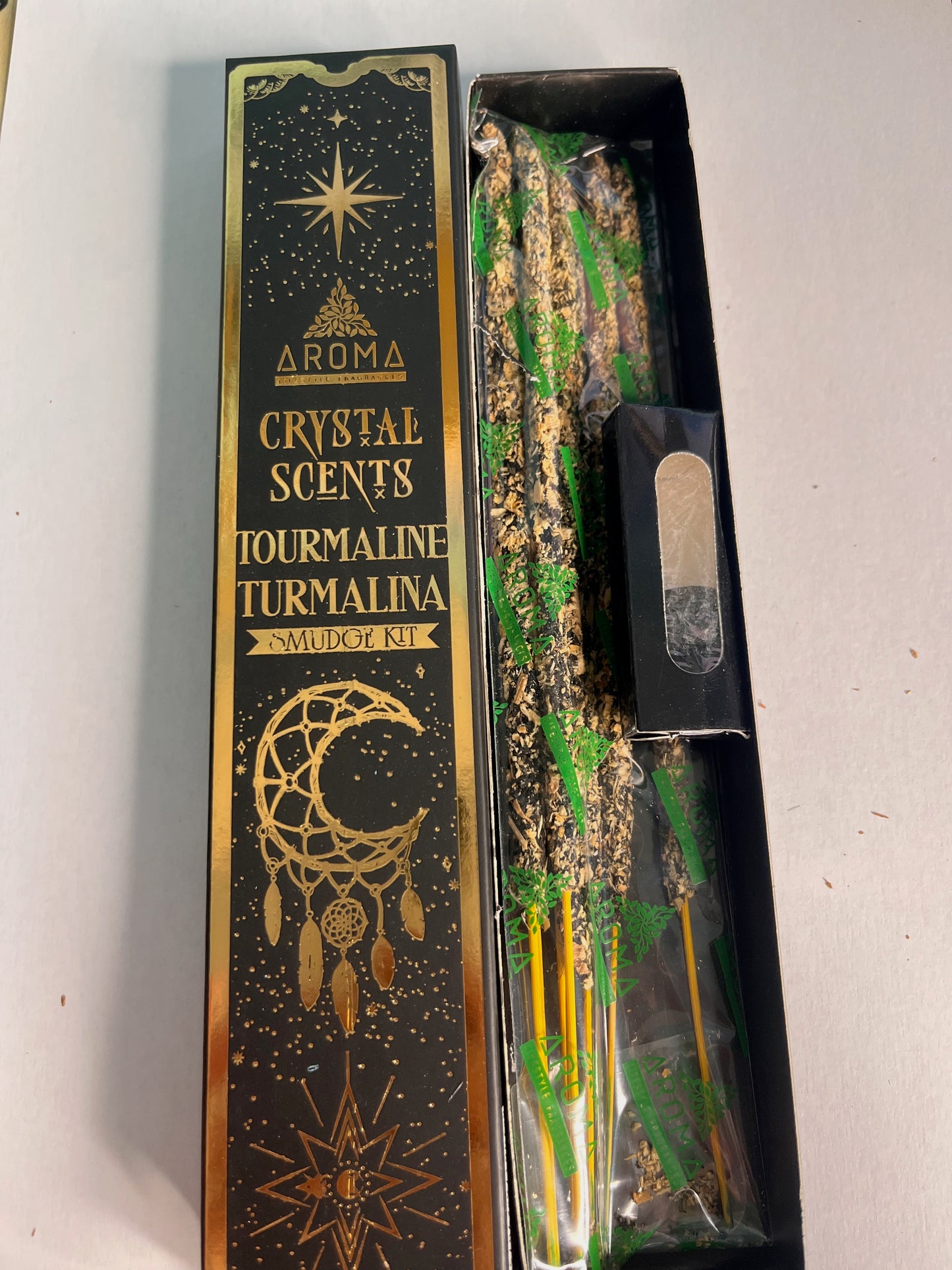 Incienso Turmalina con chips de mineral