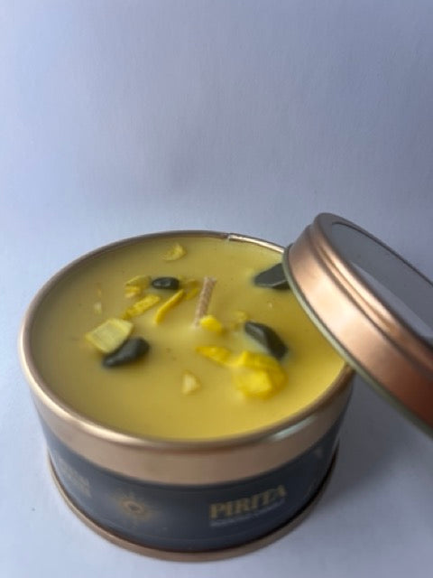 Vela de pirita con chips de mineral